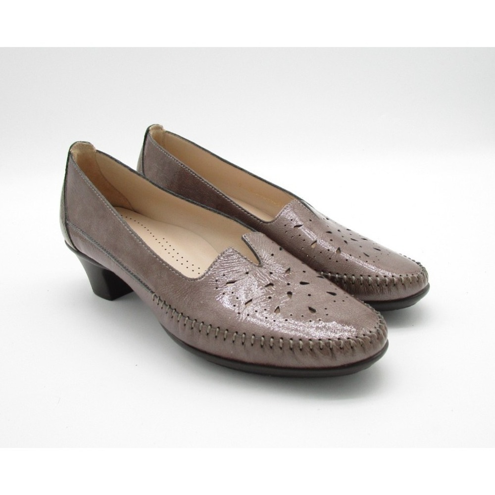 SAS Sonyo Patent Leather Slip On Pumps Perforated Cutout Shoes Womens 9M